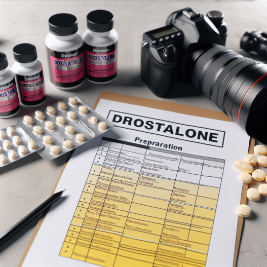 Drostanolone comprimés et préparation d'une séance photo en 7 jours