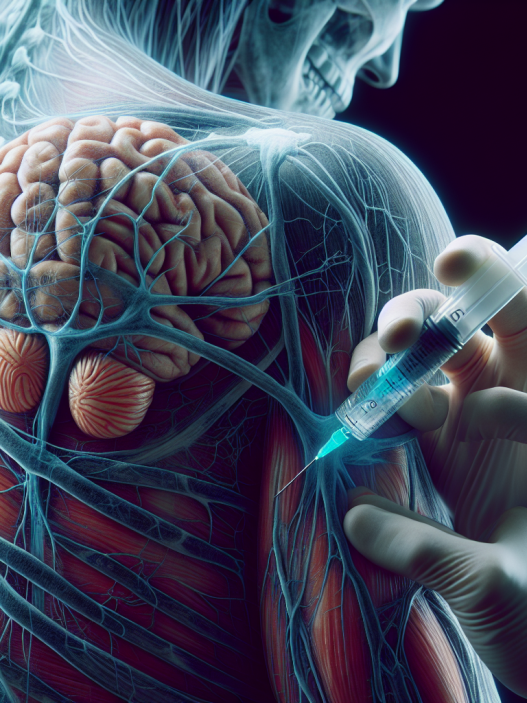 Injection de stanozolol dans le système nerveux central.