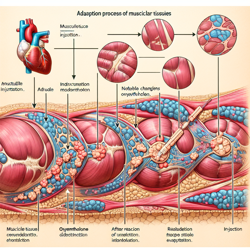 Processus d'adaptation des tissus musculaires à l'injection d'oxymétholone